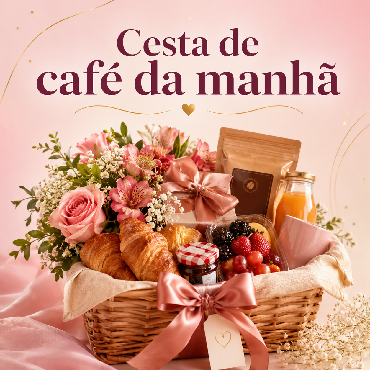 Cesta de café da manhã